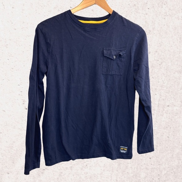GAP Blue Long Sleeve Tee Modern Fit - Picture 1 of 4